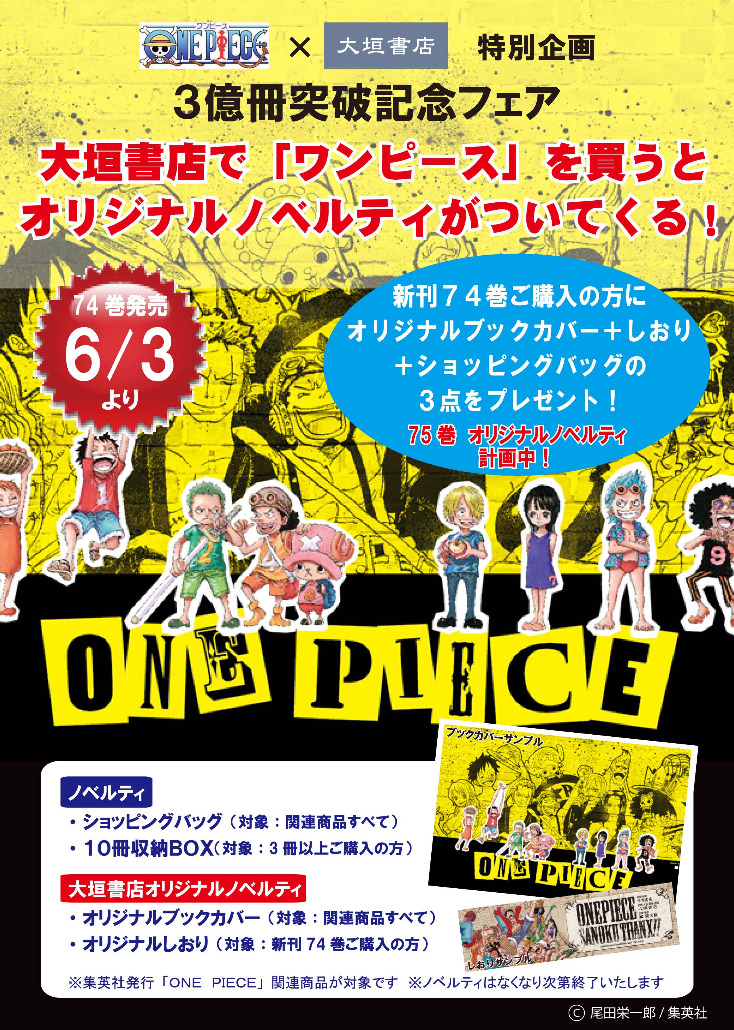 ｏｎｅ ｐｉｅｃｅ 3億冊突破記念フェア 大垣書店