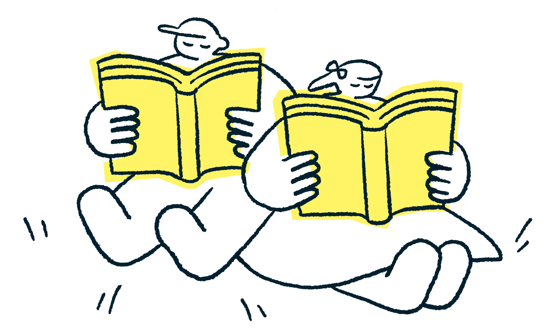 本を読む子どもたちのイラスト